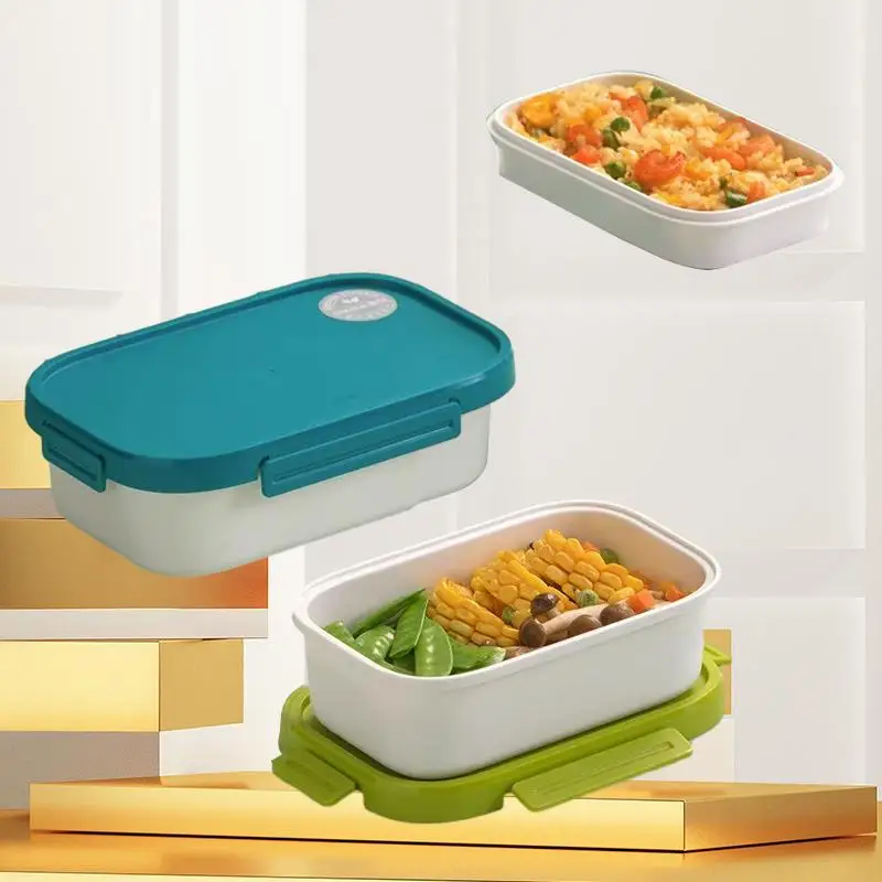 

CHAHUA Double Layer Partition Preservation Bento Box Plastic Lunch Box Set Office Worker Partition Lunch Box Food Box