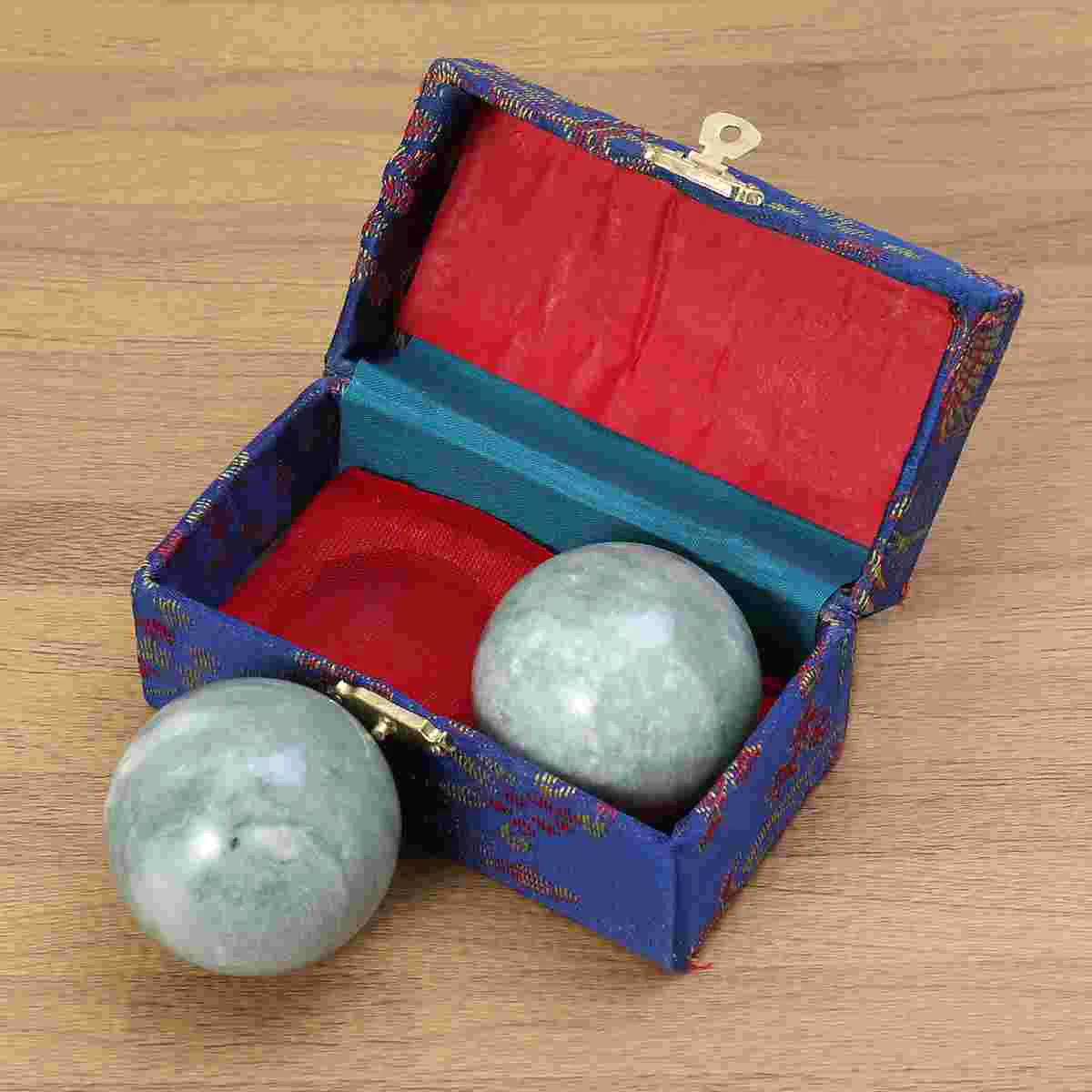 

2 Pcs Box-packed Massage Ball Marble Hand Roller Physical Balls (Green, Box Random Color)