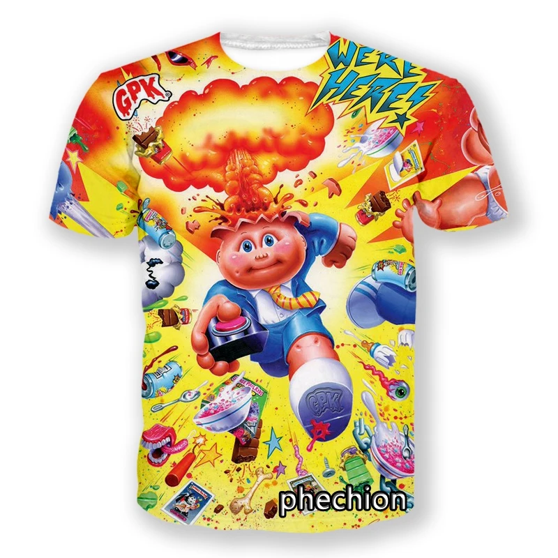 

phechion New Men/Women The Garbage Pail Kids 3D Printed Short Sleeve T-Shirt Fashion T Shirt Sport Hip Hop Summer Tops L78
