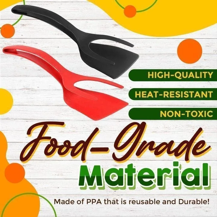 2 в 1 раскладные щипцы шпатель для яиц Щипцы Зажим оладий жареное яйцо французский