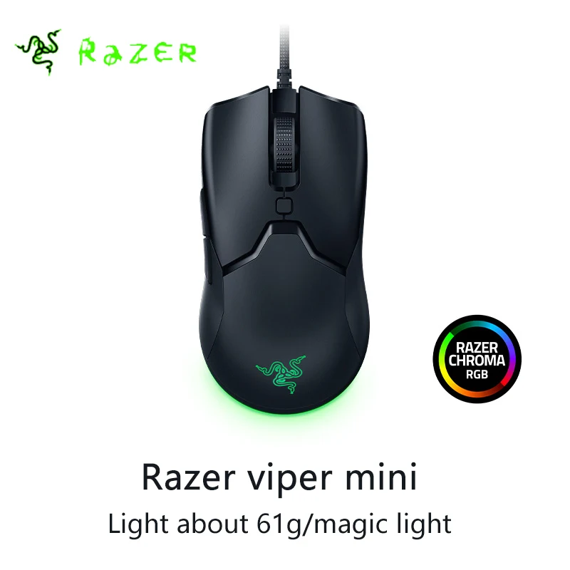 Игровая мини-мышь Razer Viper 61 г легкая конструкция 8500 Регулируемый DPI оптический