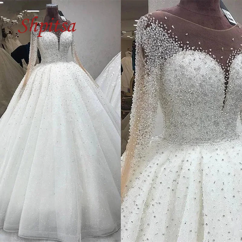 

Роскошные женские свадебные платья с длинным рукавом