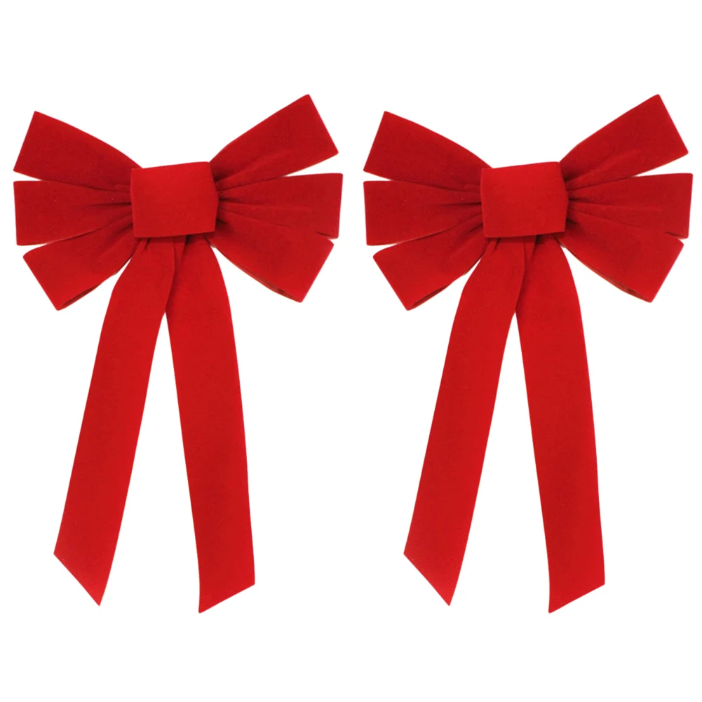 

Christmas Tree Bowknot Ribbon Pendant Large Bows for Festive Decor Easy to Hang Suitable for Doorways 2Pcs