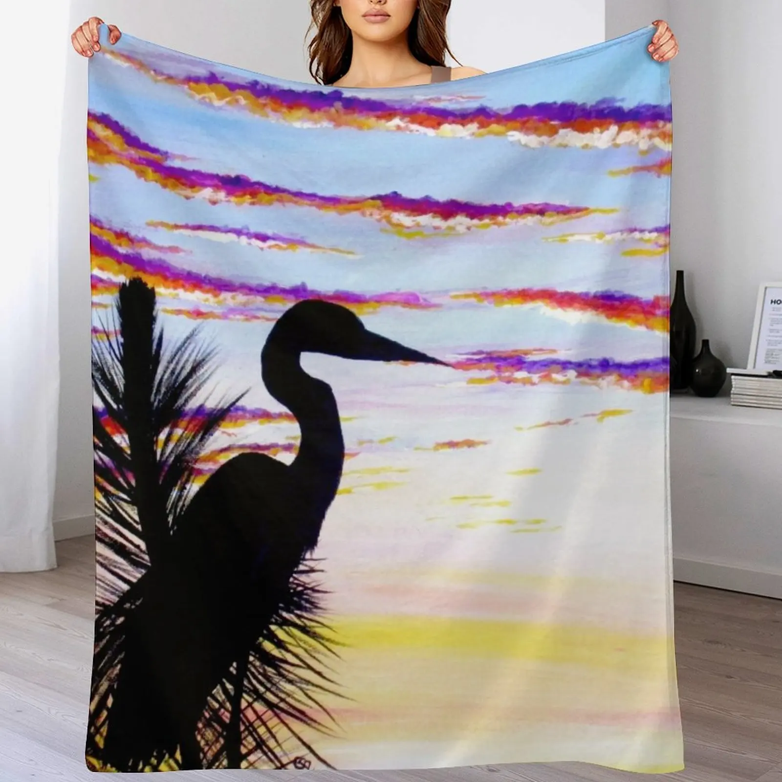 Одеяло Heron Sunset одеяла для диванов кровать клетчатые