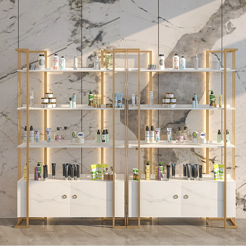 Косметический витринный шкаф уход за кожей салон красоты Демонстрация продукта