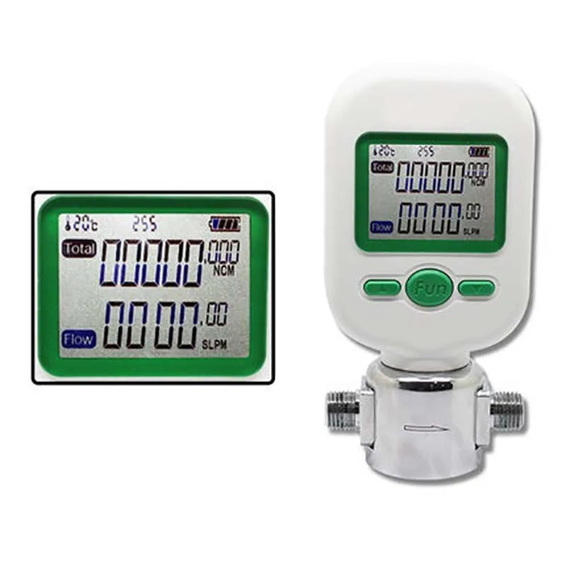 MF5706 10L/min 25L/min Mass Air Oxygen Flow Sensor Meter Electronic Digital Gas Rotatable Exchangeable Mechanical Adaptors |