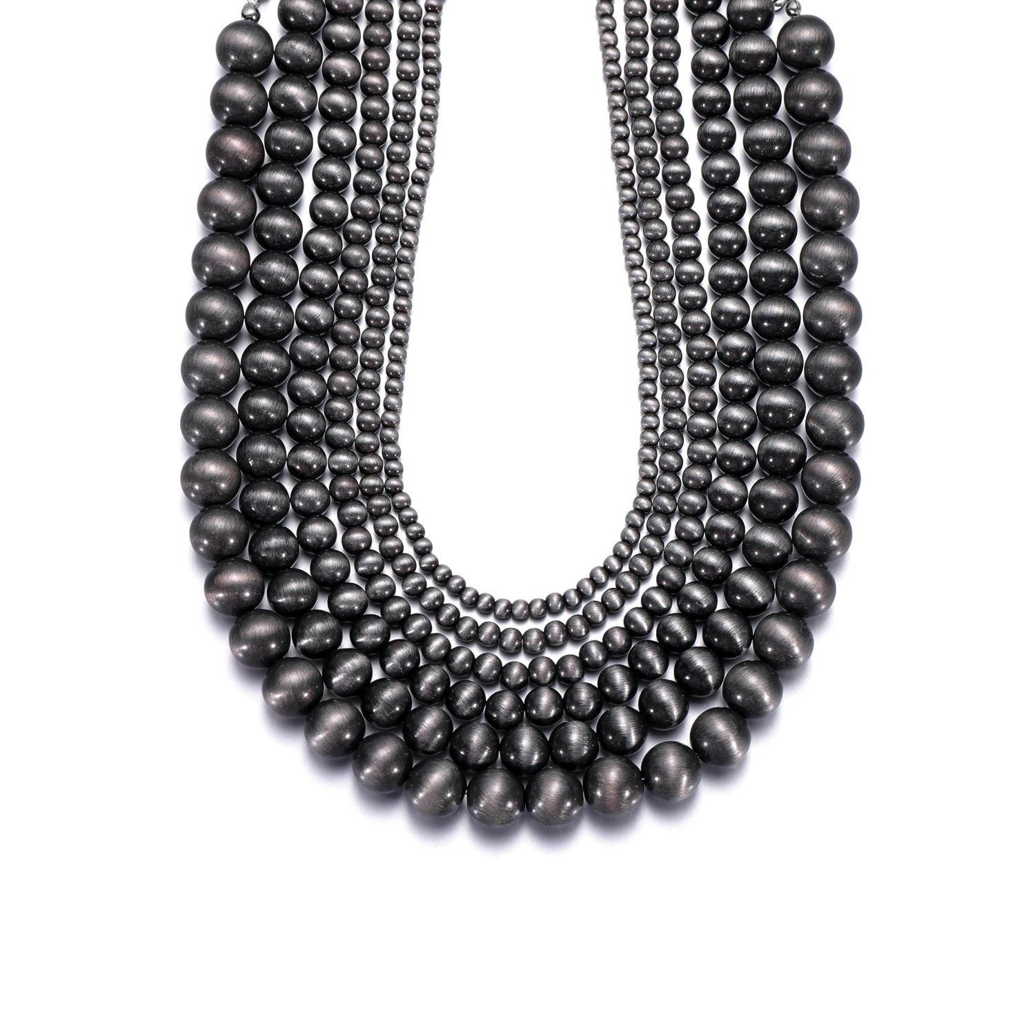 Модное Ретро Градиентное Матовое Ожерелье Из Бисера Размер CCB