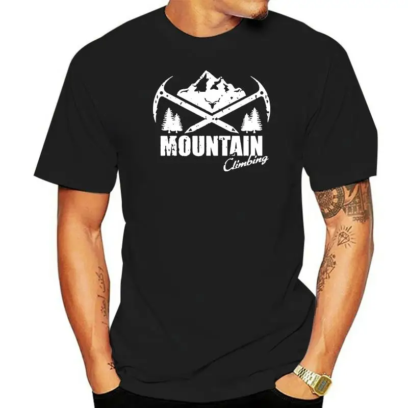 

MOUNTAIN CLIMBING ICE AXES OUTDOORS HIKING HOBBY Mens Black T-Shirt