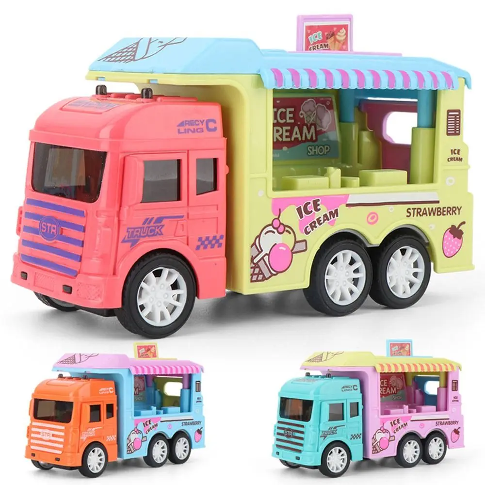 

1 шт. случайный цвет мини инерционный автомобиль мороженое грузовик фургон грузовик модель кухня ролевая игра Push вперед/назад