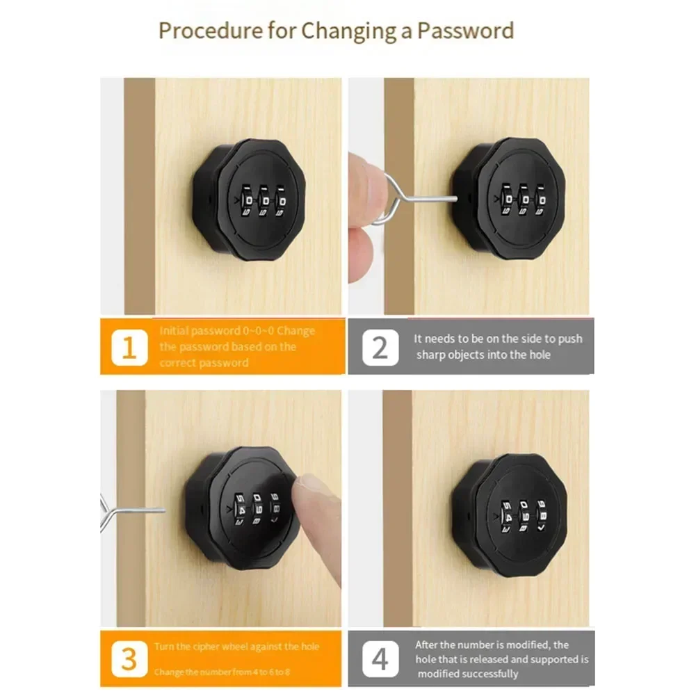 Кодовый замок ящика для с паролем из цинкового сплава поворотный язика шкафчик