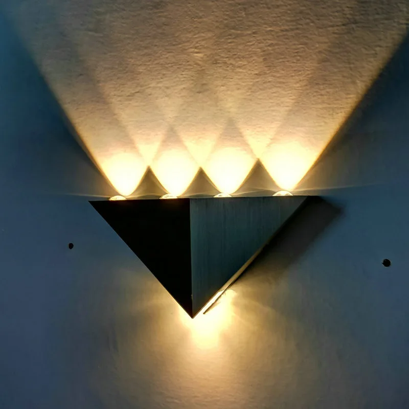 

Triangular Wall Lamp 5W Creative Aluminum Lamp Corridor Aisle Club KTV Bar Background Wall Decorative Wall Lamp