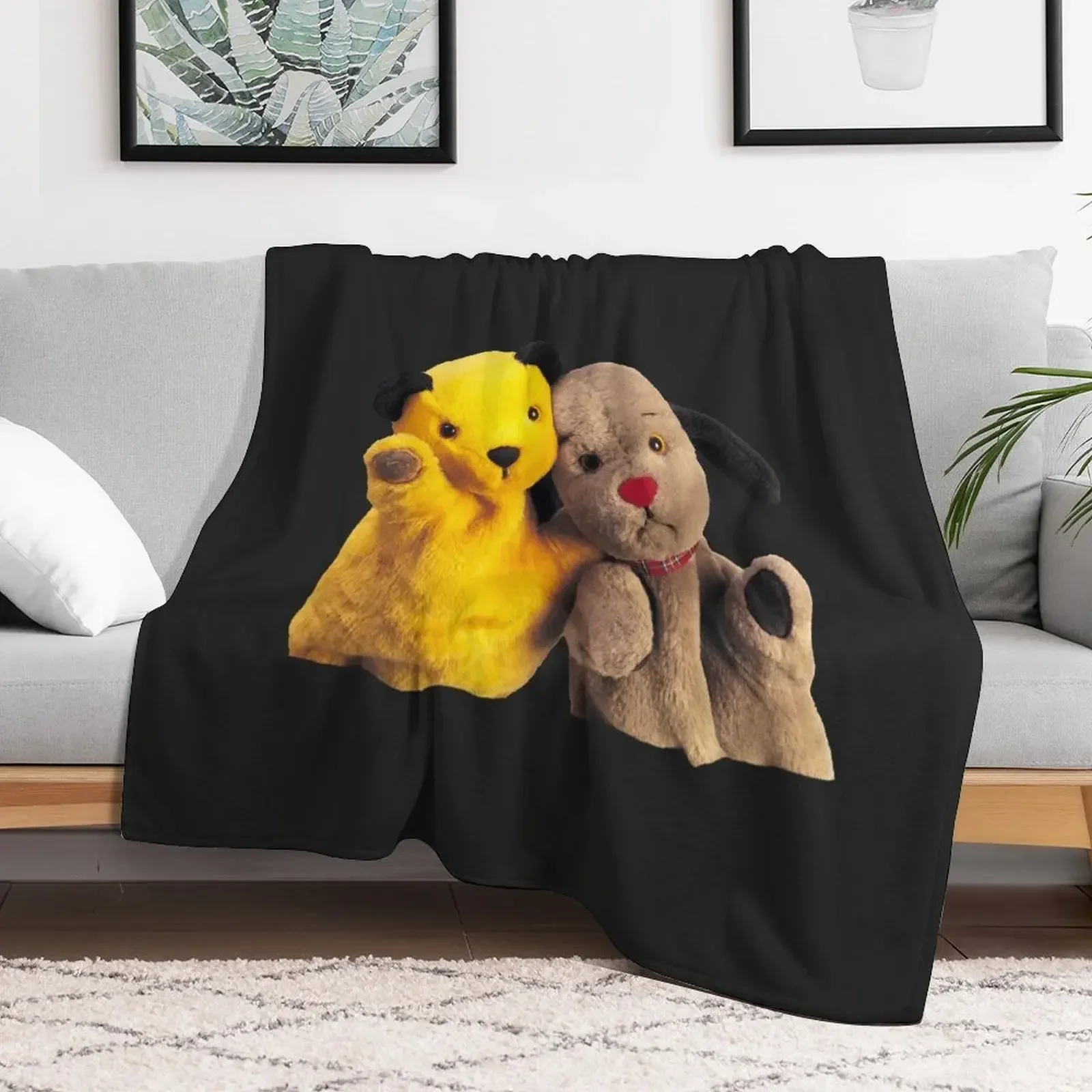 Sooty и подметание плед одеяло Furrys диван мягкие пледы