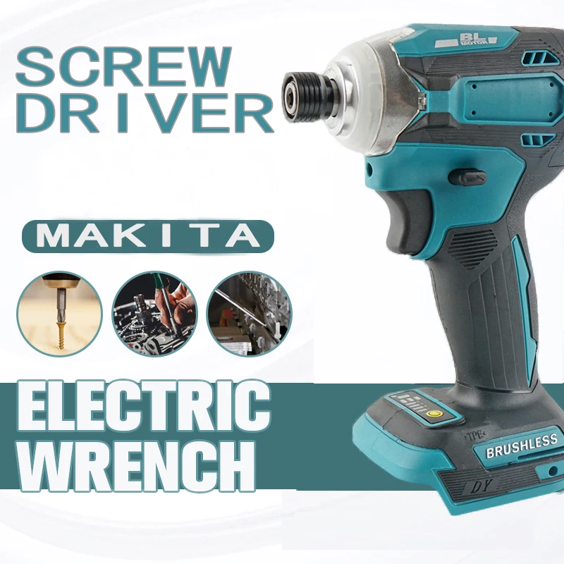 

1280W Brushless Electric Screwdriver Impact Wrench 21V New Cordless Rechargeable Drill Driver