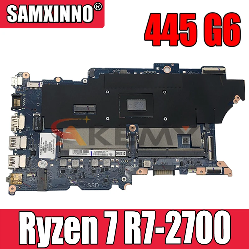 

L55321-601 L55321-001 Main Board For HP ProBook 445 G6 Laptop Motherboard DA0X9KMB8D0 With Ryzen 7 R7-2700 CPU 100% Fully Tested