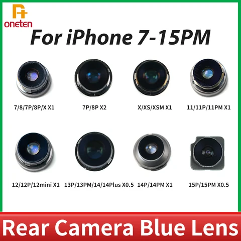 Детали для задней камеры для iPhone 15 14 13 12 11 Pro MAX 7 8 Plus X XS XR XSM