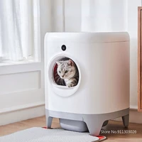 automatic smart cat litter box self cleaning fully enclosed splash proof app control deodorant cat kitten toilet cats supplies