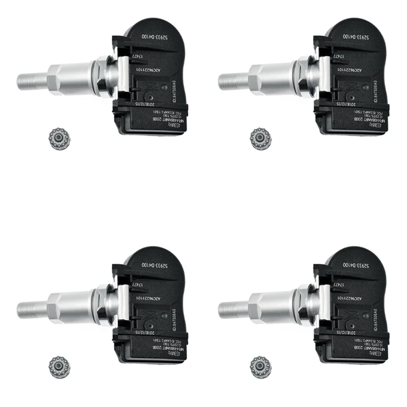 

4X Tire Pressure Monitoring Sensor 52933-D4100 For Hyundai Santa Fe Sport Veloster Kona Kia Optima Sorento Soul 16-20