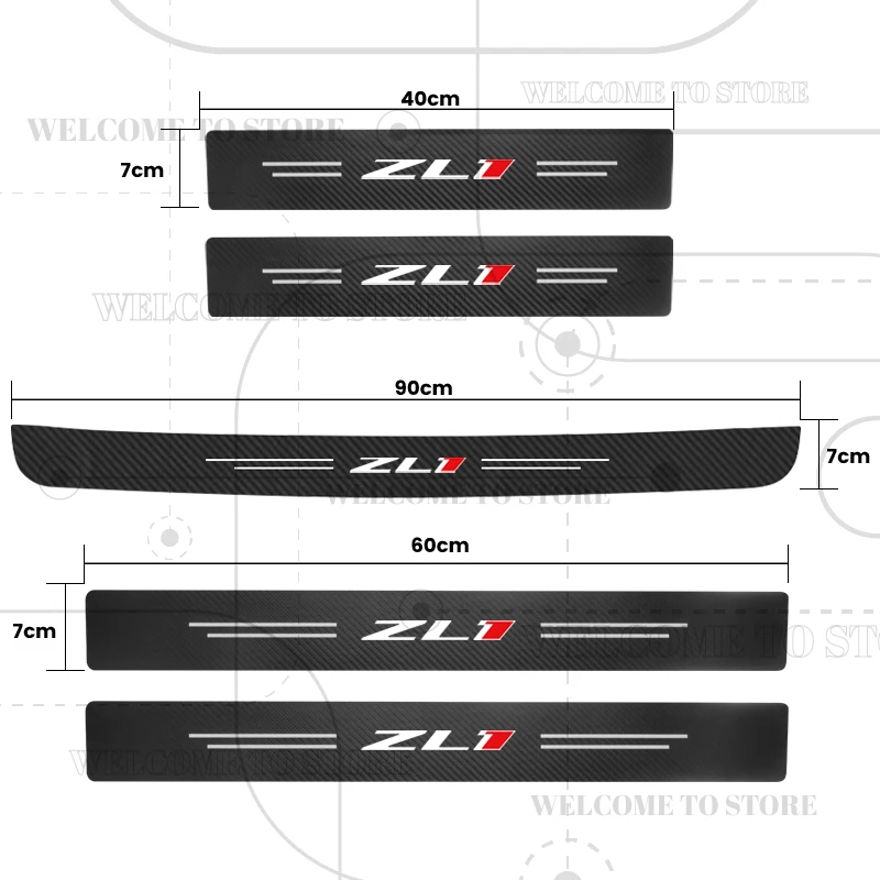 

4/5 шт. для Camaro Z28 Silverado ZR2 Bison ZL1 SS логотип, накладка на порог автомобиля, карбоновая защита от царапин, защитная наклейка на багажник