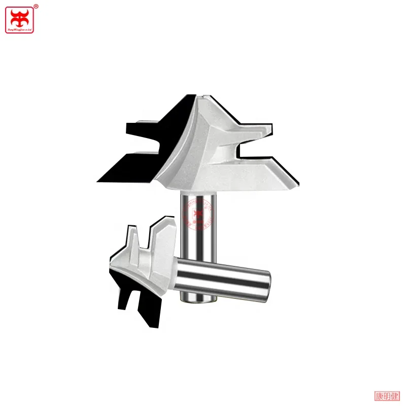 Концевая фреза KANGMINGJIAN PCD алмазная 45-градусная tenon твердосплавная