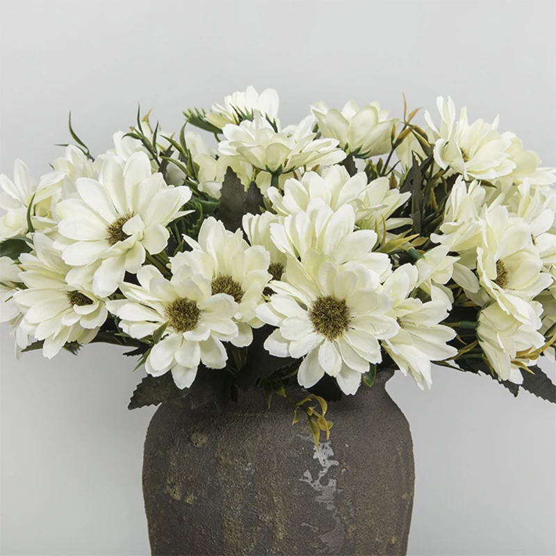 

flores artificiales Daisy Silk Bouquet 5 Big Head Home Decor Wedding Supplies Fake Flower искусственные цветы цветы исскустветве