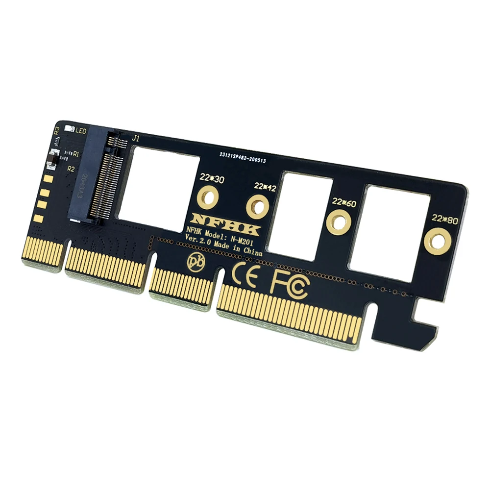 

Плата расширения M.2 NVME SSD на PCIE 3,0 X16/X8/X4 Настольный SSD адаптер карты Поддержка 2230 2242 2260 2280 Размер SSD