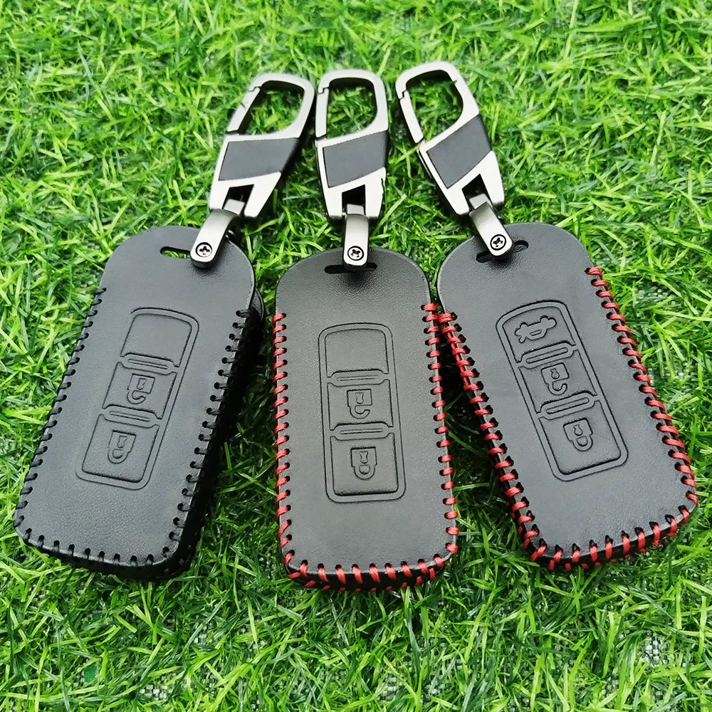 For MITSUBISHI Ralliart OUTLANDER Lancer EX ASX Colt Grandis Pajero Sport Car Key Case Cover Protector Holder Skin Bag