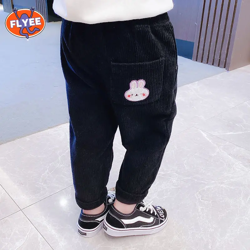Trousers Child Baby Kids Unisex Sports Pants Straight Long Pants Kids Clothes Corduroy Kids Long Pant Casual Trousers Breathable