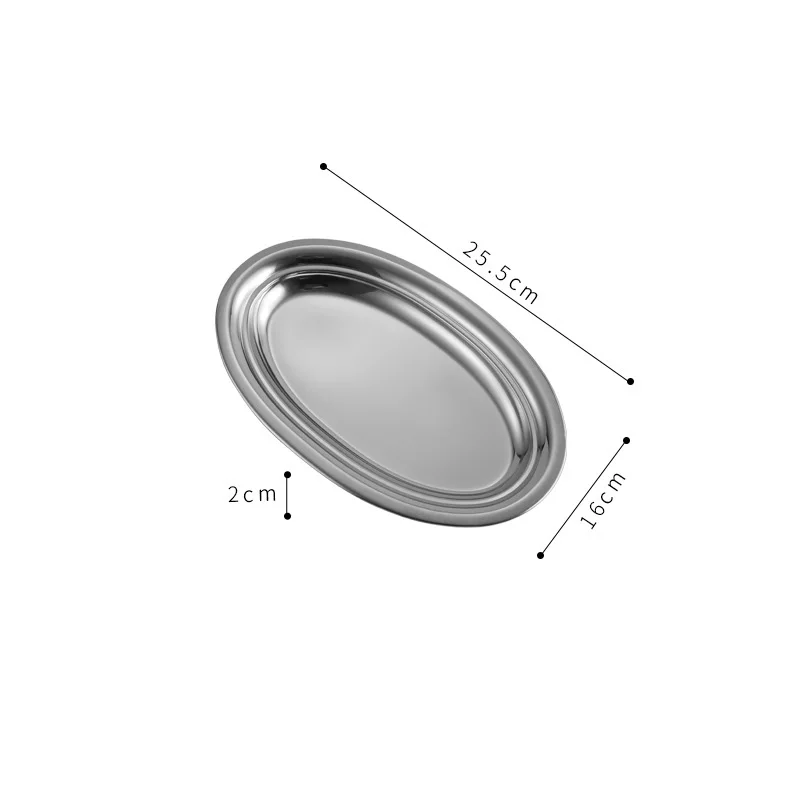 

Овальная тарелка из нержавеющей стали