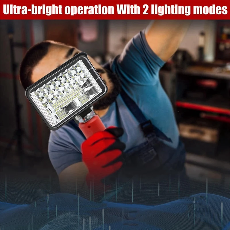 Портативный светодиодный рабочий фонарь для аккумулятора Milwaukee 12 В 7200 лм 144 Вт