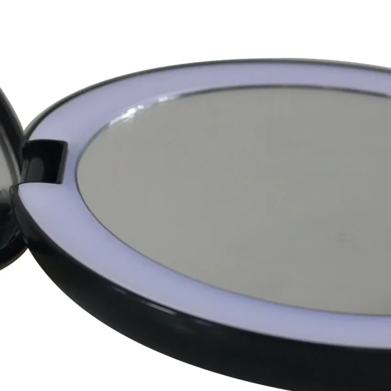 Портативное складное зеркало для макияжа с фотоэлементами большое круглое