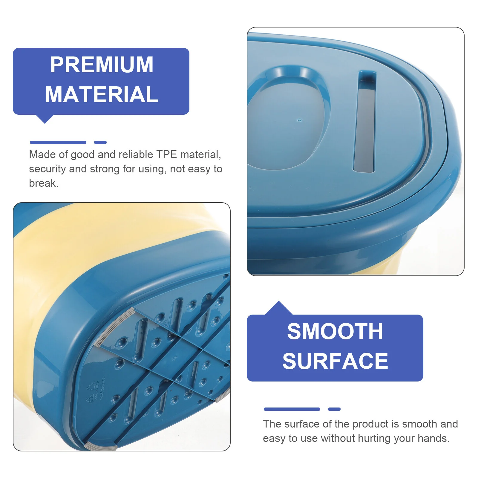 

Folding Water Basin Foot Tub Soaking Feet Washing Bucket Collapsible Container Camping Cover Pedicure Bowl Massaging Buckets