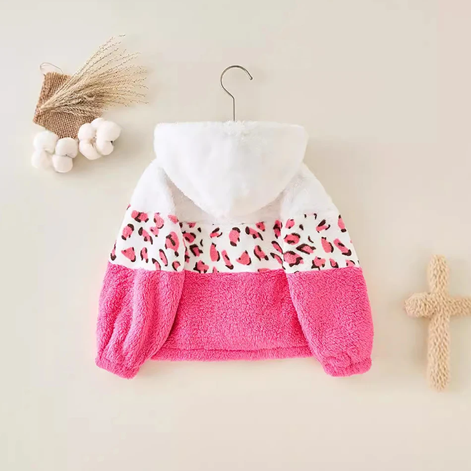 Элегантная плюшевая флисовая верхняя одежда для маленьких девочек с капюшоном