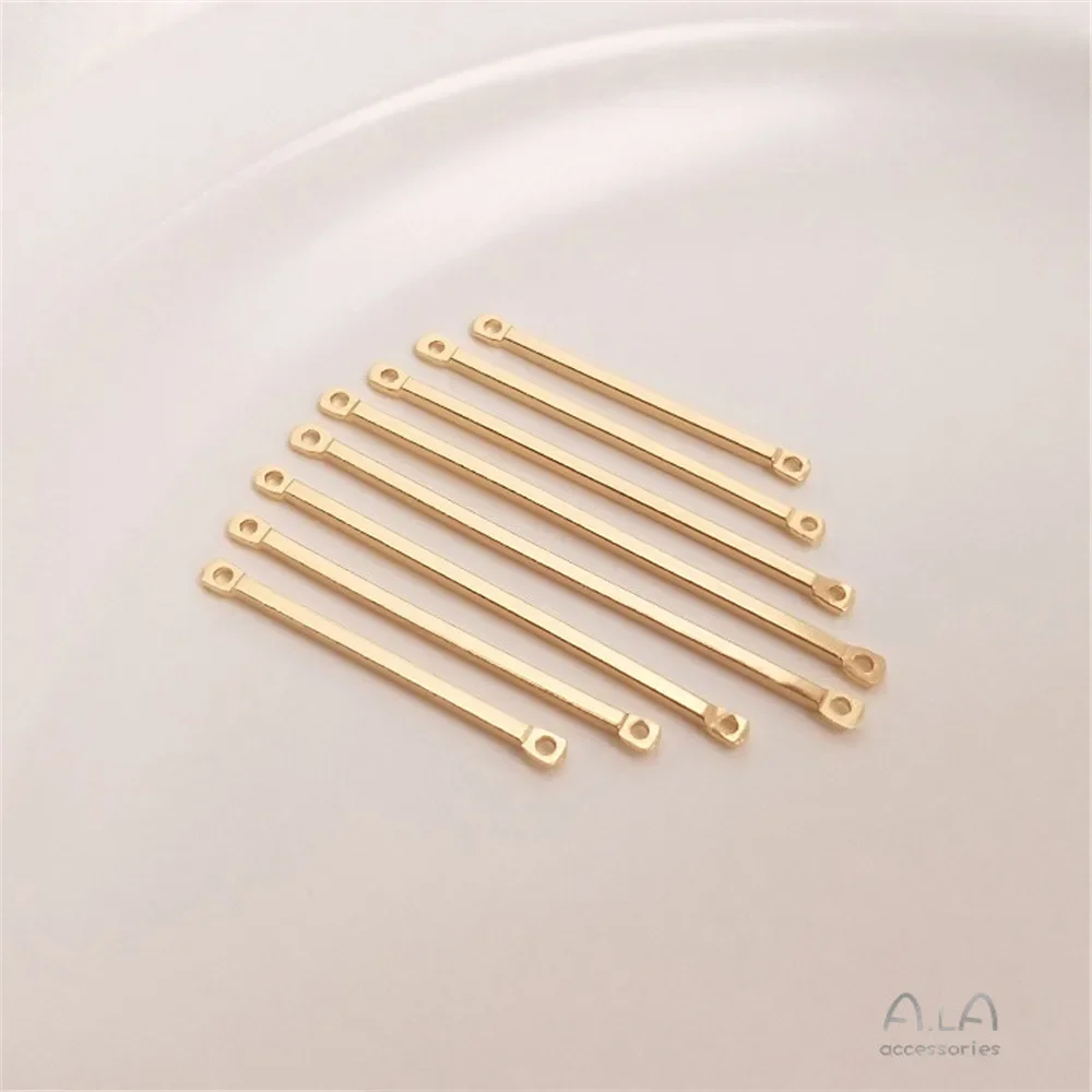 Аксессуары из 14-каратного золота шатун с двойным отверстием прямоугольная