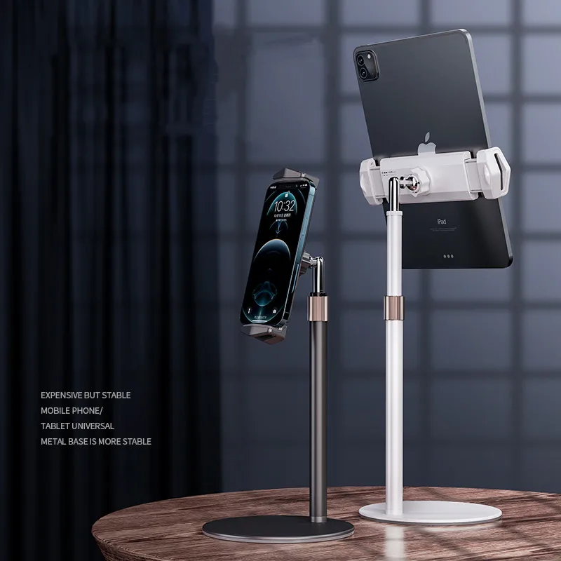 

Aluminum Scalable Desktop Tablet Phone Stand Holder Adjustable Support For iPhone 12 8P X iPad Pro 12.9 Tablet Accessories