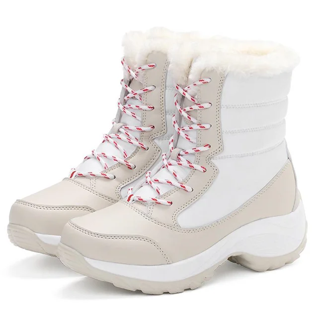 Snow Boots Plush Warm Ankle Boots Winter Shoes Booties Botas Mujer For Women Winter Shoes Waterproof Boots Women Female
