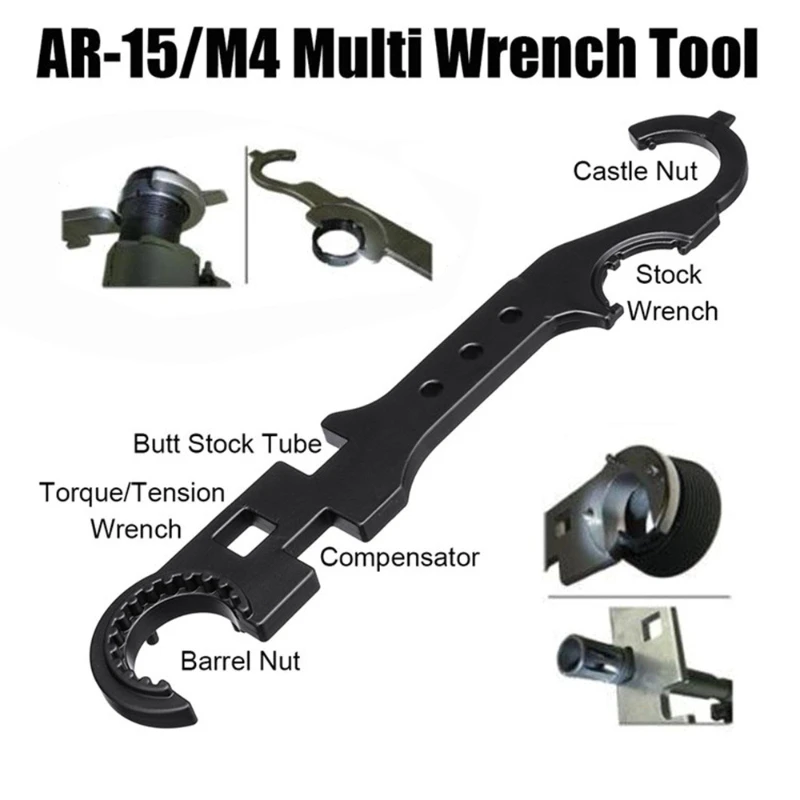 

Многофункциональный гаечный ключ, боевой гайковерт из стали 40CR, бронированный, для снятия и установки AR15/M4