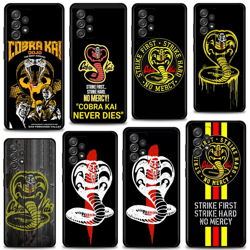 

For Samsung A12 A41 A52 A02s A21s A71 A32 4G A72 A51 A31 A73 A33 A22 A52s 5G A13 Horror Cobra Kai Season Silicon Phone Funda