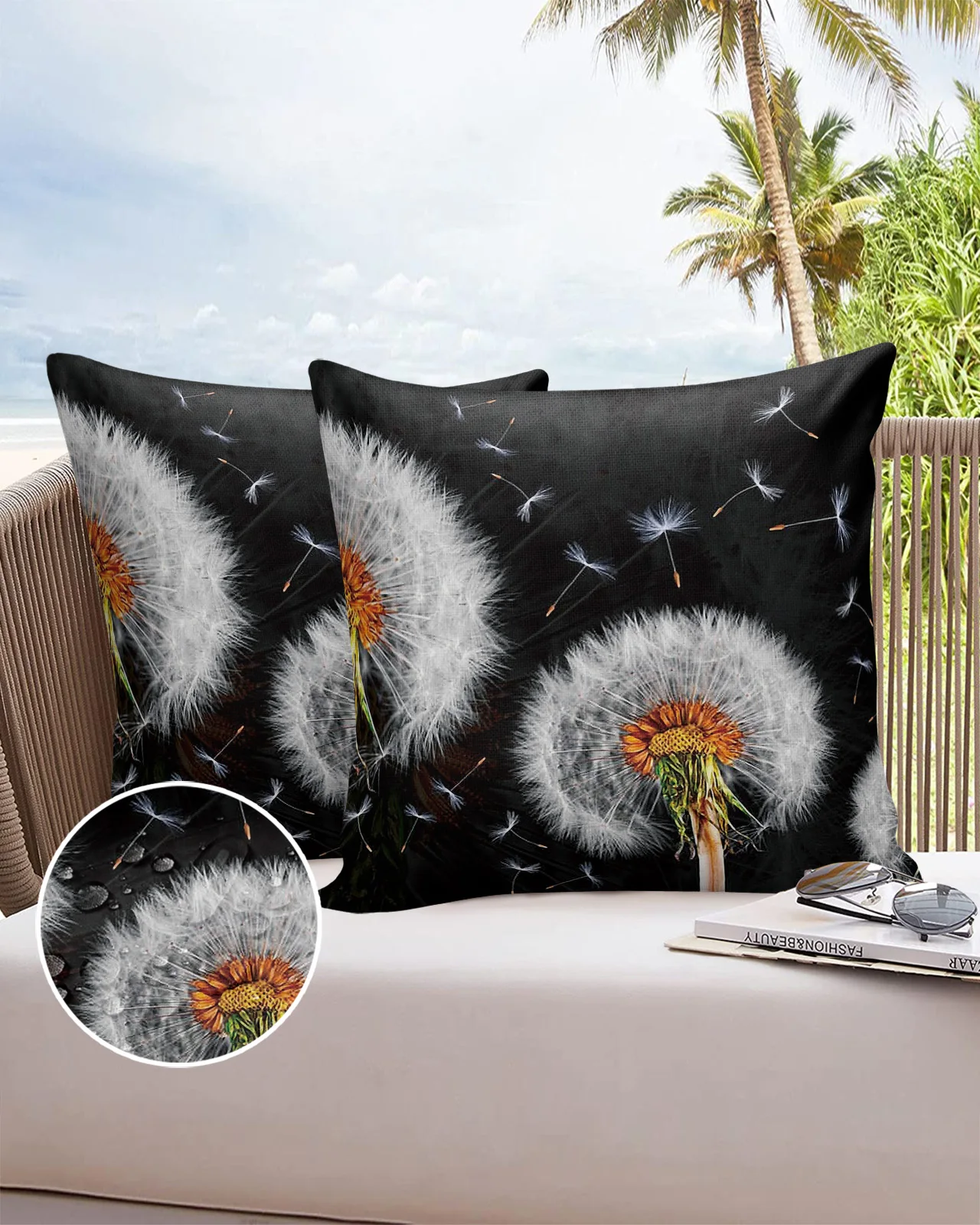 

2/4 шт., прямоугольные водонепроницаемые наволочки из хлопка и льна