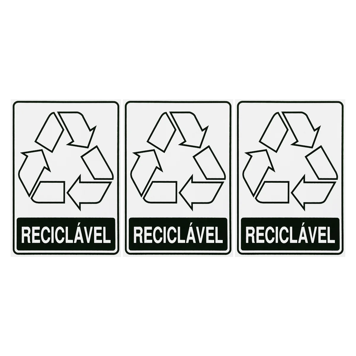 

Combo 3 Recyclable Garbage Signaling Stickers 15x20 Access-S-246 F9e