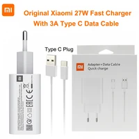 original xiaomi 27w eu fast charger qc 4 0 turbo quick charge adapter 3a usb type c cable for mi 9 t pro k20 pro mi note 10 lite