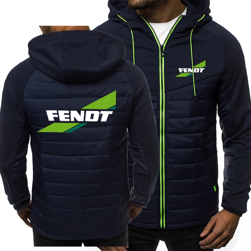 

2022 Spring Autumn FENDT LOGO Clothes Men Thick Warm Cotton Jacket Men Collar Male Jacket Zipper Hoodies Coat