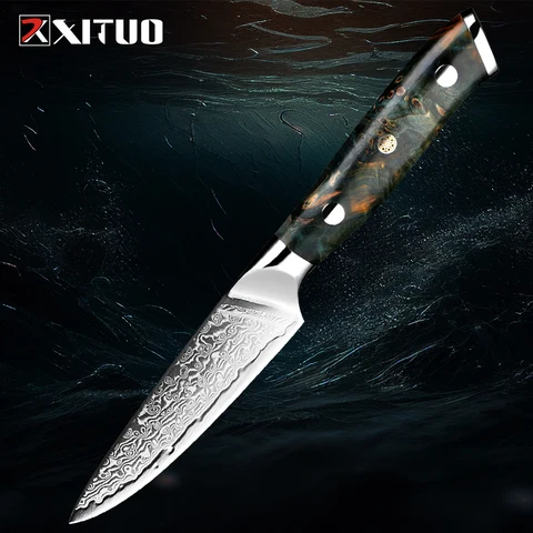 Нож Xituo Дамасская сталь 9.5 см