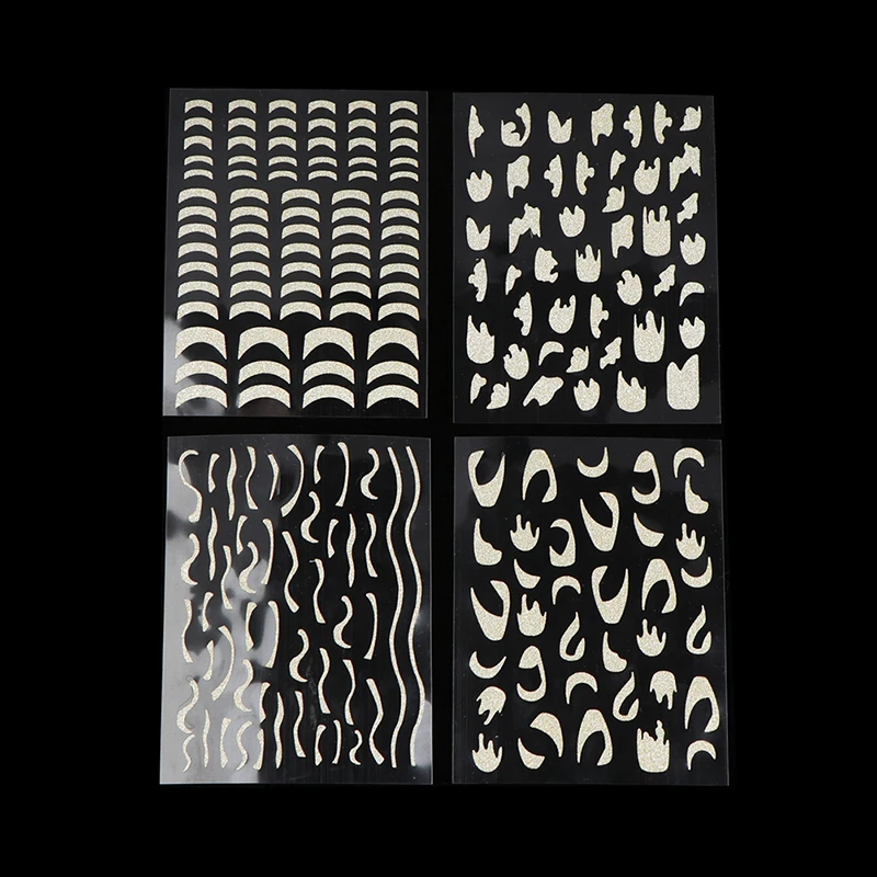 

Французские 3D наклейки для ногтей, наклейки с полосками, линиями, французские наклейки, переводные наклейки для ногтевого дизайна, блестящи...