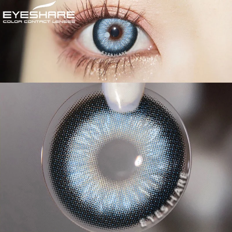 eyeshare 2pcs color contacted lenses for eyes colored lenses green blue lens contact lens cosmetic color lense for eyes make up free global shipping