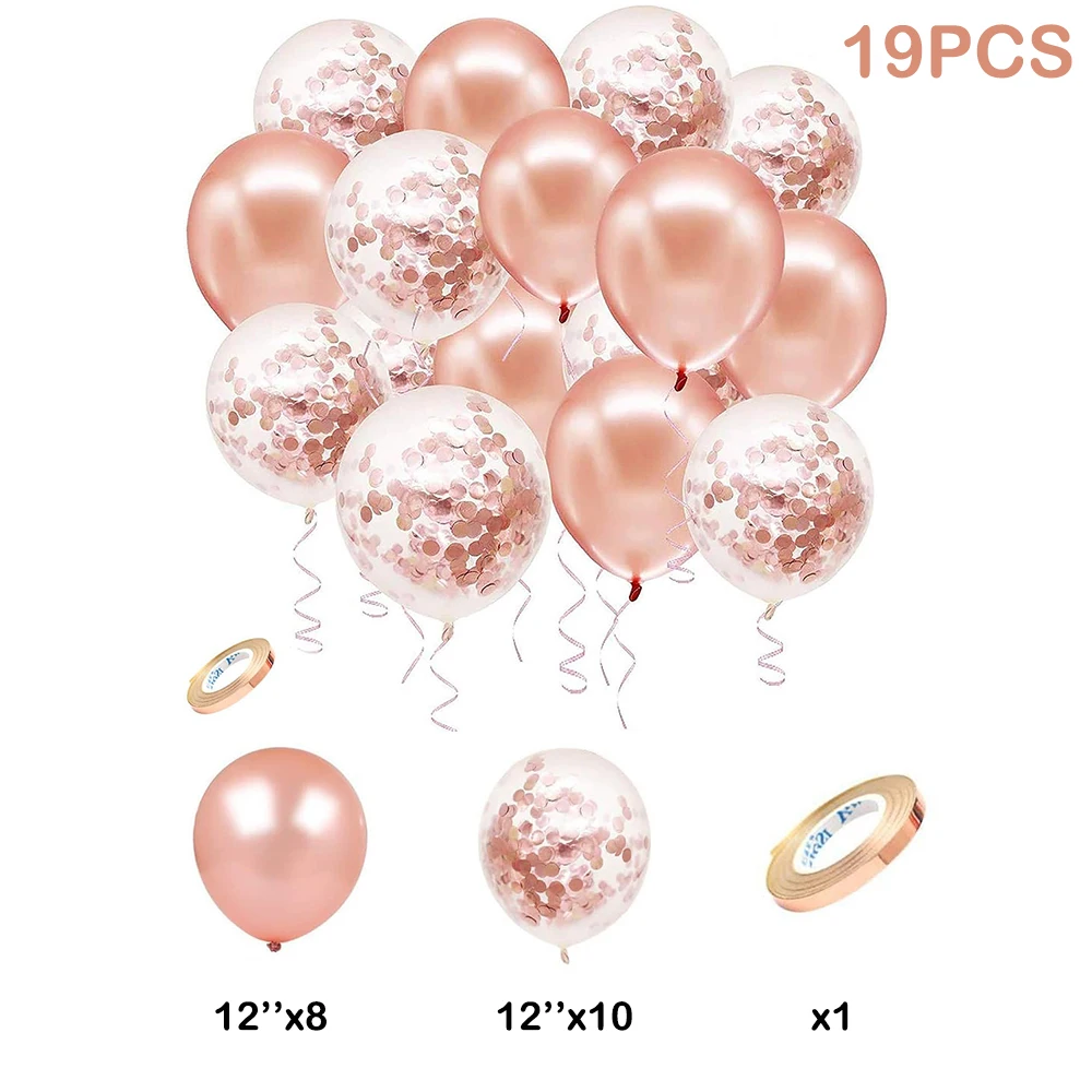 

Розовые золотые конфетти шары Surpsea 12 дюймов