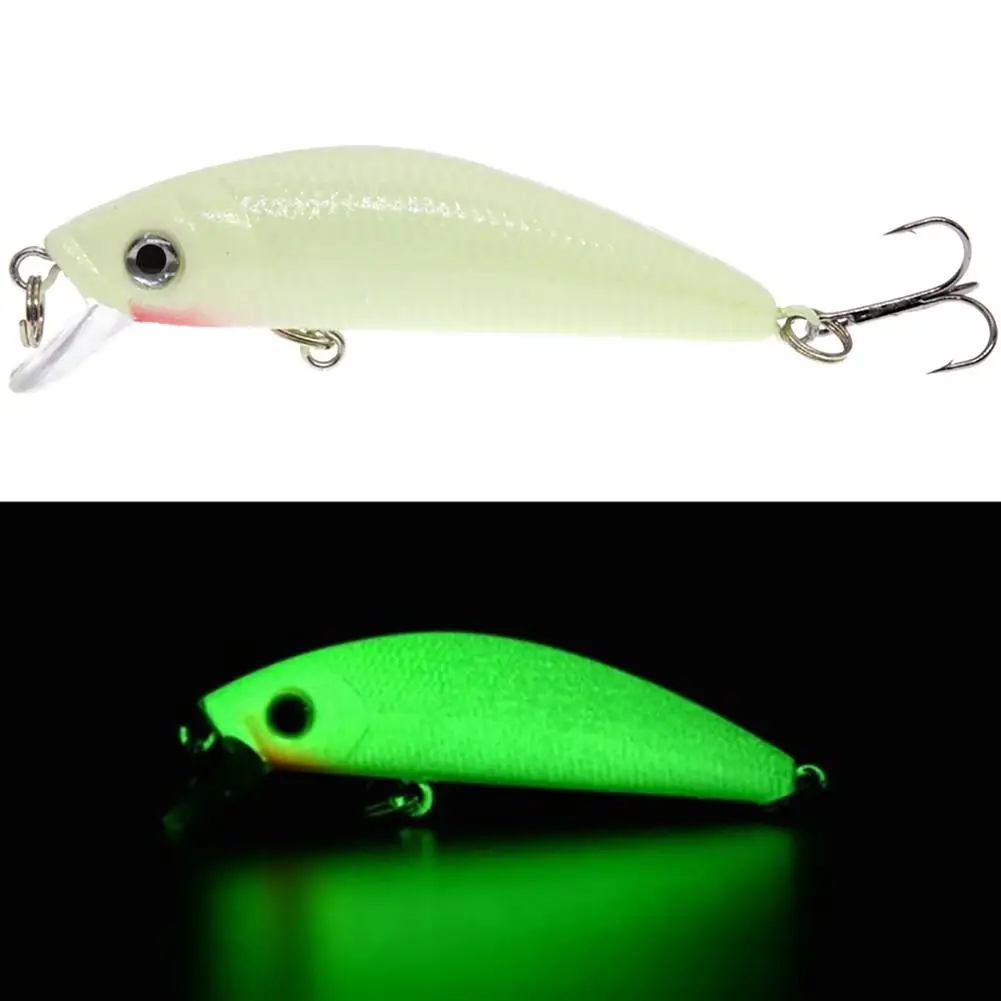 

1PC Luminous Fishing Lures 7cm 8g Minnow Hard Fake Bait Bionic Lures Bait Night Fishing Wobbler Crankbait Tackle Accessories