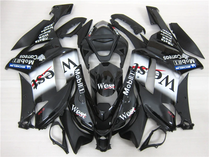 

Новый комплект обтекателей для цельного мотоцикла ABS, подходит для Kawasaki Ninja ZX-6R ZX6R 636 2007 2008 07 08, комплект кузова West