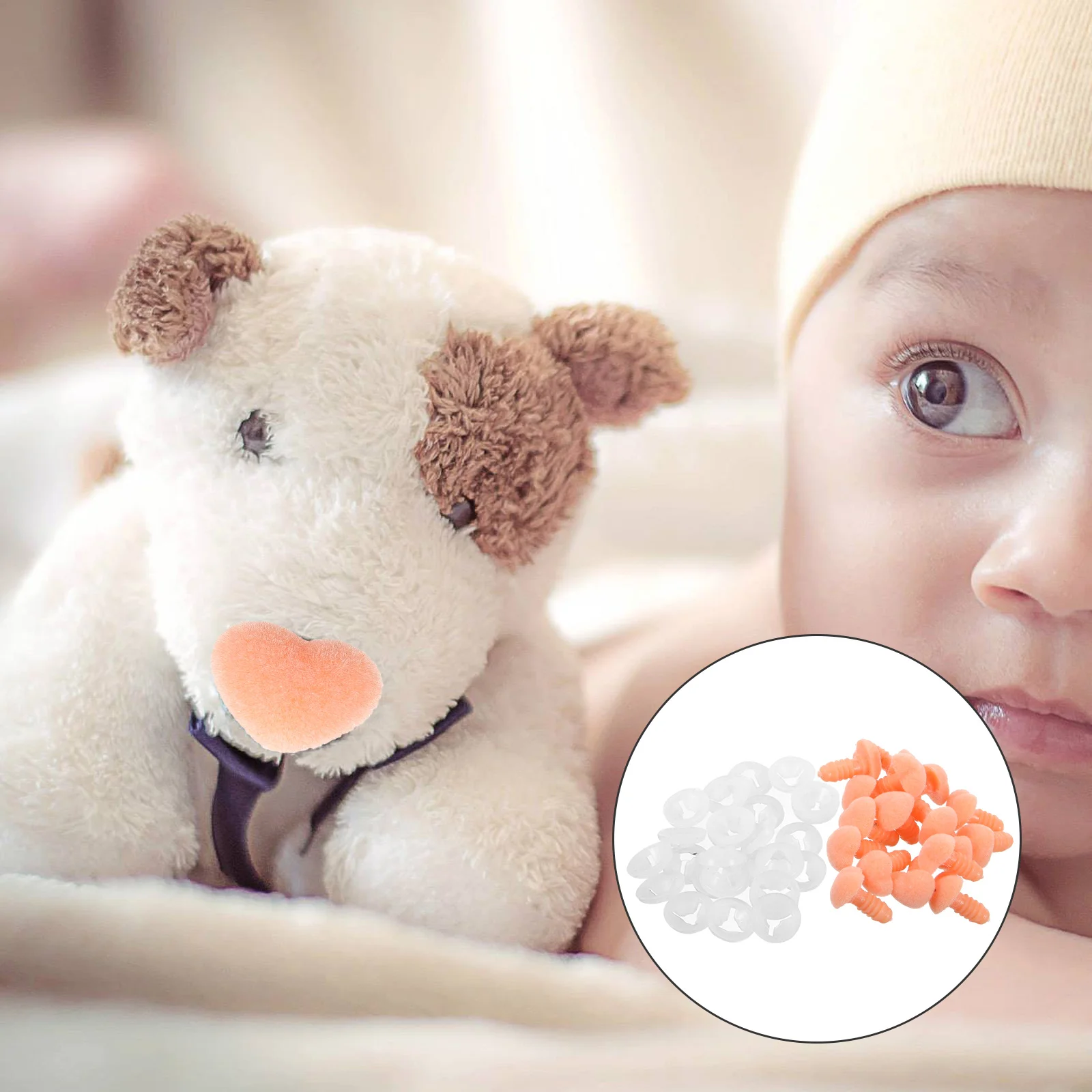 

50Pcs Noses for Crafts Plush Animal DIY Nose Crochet Noses for Animals Handmade DIY Nose