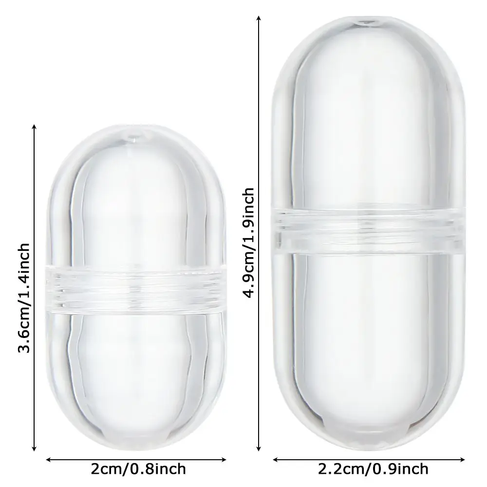 5Pcs 3ml/6ml Mini Portable Empty Capsule Shell Hollow Clear Pill Case Plastic Bottle Tablet Medicine Splitters Holder Box images - 6