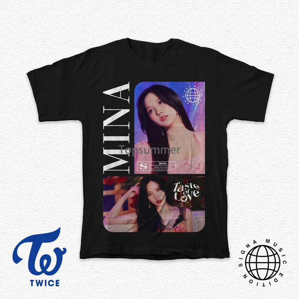 

Kaos Kpop Twice Alcohol Free Tee Mina Dahyun Chaeyoung Tzuyu